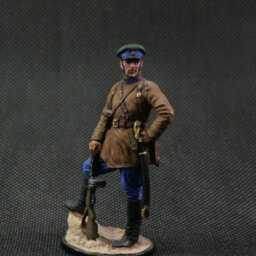 Tin Soldier 54 Mm Scale 1/32 Historical Miniature Second World War. Major Of The Red Army Cavalry, 1939-42 Ussr - thumbnail 3
