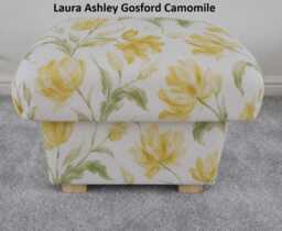 Laura Ashley Fabric Storage Footstool Handcrafted Pouffe Hassock Penrith Josette Gosford Floral Camomile Summer Palace