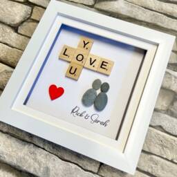 Love Pebble Art, Personalised Gifts, Couple Gift For Boyfriend, Scrabble Gift, Best Valentines Wife Gifts Him - thumbnail 3