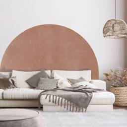 Headboard Wall Decal - Boho Arch Half Circle Wall Sticker Nursery Bedroom Mid Century Modern Decal By Dizzy Duck - thumbnail 1