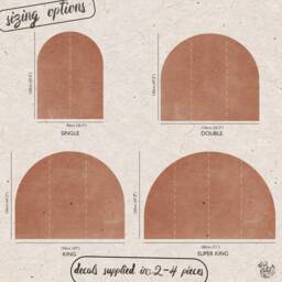 Headboard Wall Decal - Boho Arch Half Circle Wall Sticker Nursery Bedroom Mid Century Modern Decal By Dizzy Duck - thumbnail 3