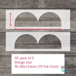 Scallop Edge Stencil - Reusable Wall Border For Nursery Room, Kids Bedroom, Diy Painting & Interior Home D??cor - thumbnail 3