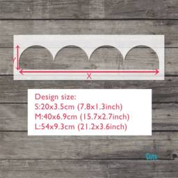 Scallop Edge Stencil - Reusable Wall Border For Nursery Room, Kids Bedroom, Diy Painting & Interior Home D??cor - thumbnail 2