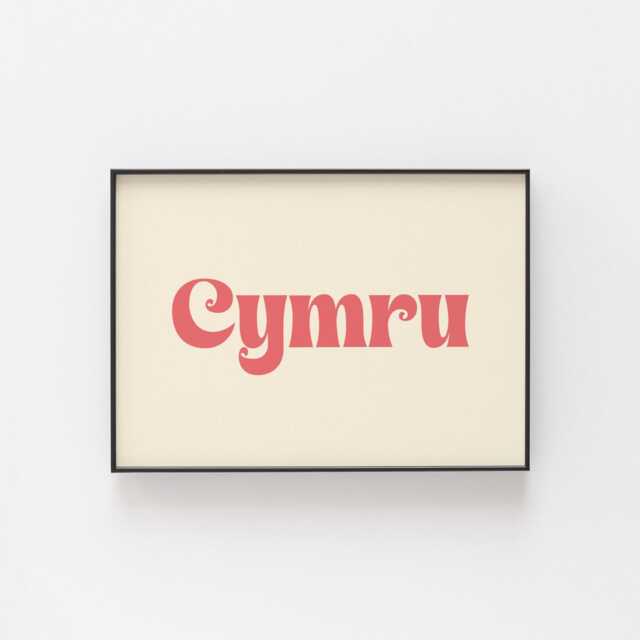 Cymru Print - Welsh Word Art, Stylish Decor For Wales Lovers, Great Gift Anyone Proud Of Wales, High Quality Premium Posters Home - image 1