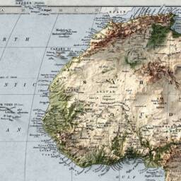 Africa Map - Vintage African Print Elevation Poster Art Style - thumbnail 2