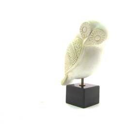 Greek Terracotta Owl Statue, Ancient Ceramic Art - thumbnail 2