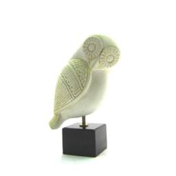 Greek Terracotta Owl Statue, Ancient Ceramic Art - thumbnail 4