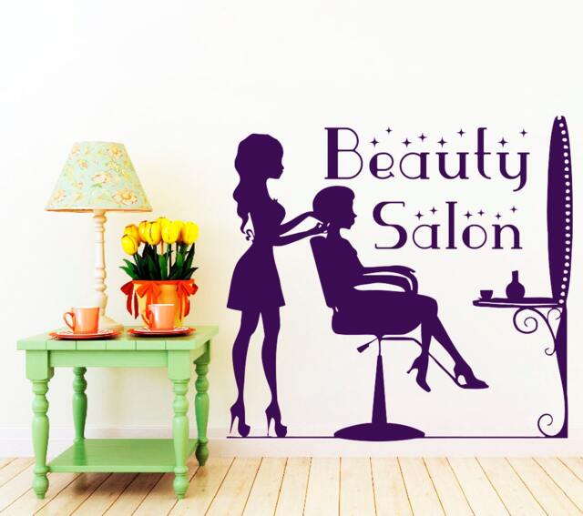 Wall Decals Hairdressing Hair Beauty Salon Decal Vinyl Sticker Haircut Makeup Home Decor Window Living Room Na336 - image 1