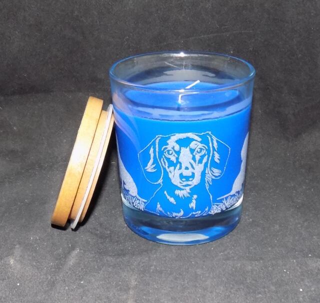 Engraved Unscented Dachshund Candle Jar. Use As A Drinking Glass Or Storage Jar After Use - image 1