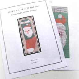 Santa Claus Knit Christmas Stocking Pattern - PDF Download - thumbnail 2