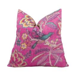 Sanderson - Indra Flower Hibiscus Stunning Handmade Cushion Cover Designer Throw Pillow Home D??cor - thumbnail 1