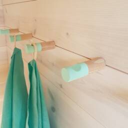 Mint Wall Hook/Set Of 5/Wooden Towel Hook/ Modern Wooden Hook/Coat Rack/Minimalistic Hangers/Beech Wood/Home Decor/Kitchen Hook - thumbnail 3