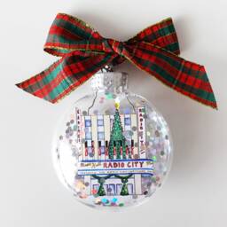 Radio City Nyc Glitter Christmas Ornament/New York Ornament, in Nyc, 6Th Avenue, Souvenir, Historic Landmark - thumbnail 2