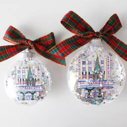 Radio City Nyc Glitter Christmas Ornament/New York Ornament, in Nyc, 6Th Avenue, Souvenir, Historic Landmark - thumbnail 3