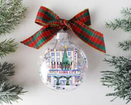Radio City Nyc Glitter Christmas Ornament/New York Ornament, in Nyc, 6Th Avenue, Souvenir, Historic Landmark