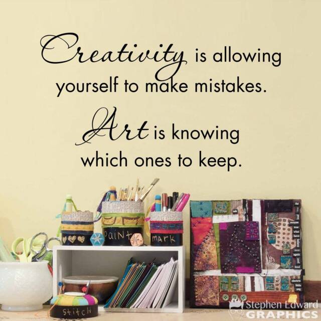 Creativity Art Quote Vinyl Wall Decal Studio Decor - image 1