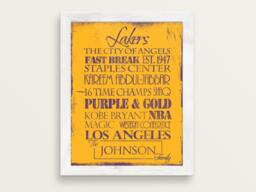 Los Angeles Lakers Print Or Canvas. La Lakers. Lakers Gift. Personalized Vintage Lakers. Basketball Los Angeles Print. La Art - thumbnail 1