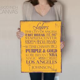 Los Angeles Lakers Print Or Canvas. La Lakers. Lakers Gift. Personalized Vintage Lakers. Basketball Los Angeles Print. La Art - thumbnail 2