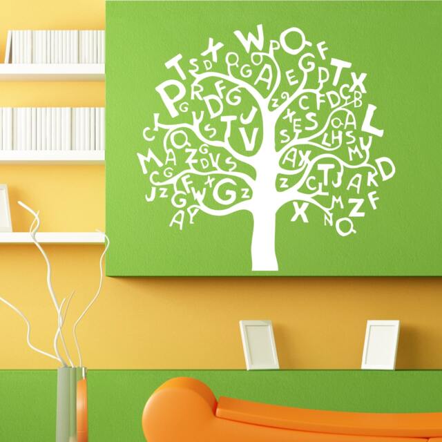 Alphabet Tree Kids Nursery Wall Sticker Vinyl Mural Decal Home House Apartment Art Decor Free Shipping L099 - image 1