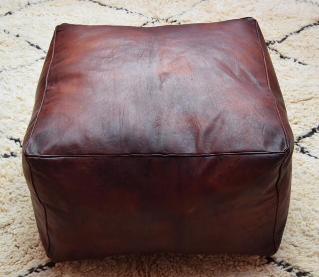 Pouf, Moroccan, Moroccan Handmade Leather Poufs, Footstool, Pouf Chair, Floor Pouf, Floor Pillow, Room Furniture, Poufs Moroccan, Chairs Ottomans - image 1
