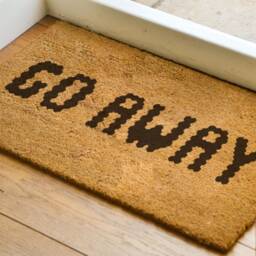 Go Away Frank Sinatra Doormat/Quote Door Mat Funny Hippy Decor Fun Music First Home - thumbnail 2
