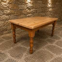 Solid Pine Farmhouse Dining Table - Rustic Country Kitchen Furniture, Seats 8-10 - thumbnail 3