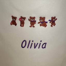 Teddy Bears Towel - Personalised Face Cloth/Hand Bath = Embroidered - thumbnail 1