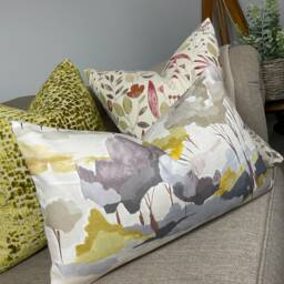 Handmade Cushion Cover Abstract Trees John Lewis & Partners Brampton Fabric Farmhouse Rustic Home - thumbnail 1