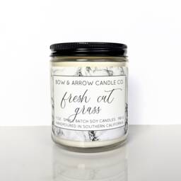 Natural Soy Candle Grass Scented - 7 Oz Jar Fresh Cut Masculine Gift Idea - thumbnail 3
