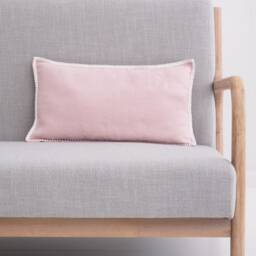 Linen Pillow Cover. Washed Linen Pillowcase With Pom-Poms. French-style Custom Size Pillow For Living Room - thumbnail 3