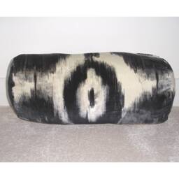 "Black Velvet Bolster Pillow Cover 18"" Cream Cylinder 8x18 Round Ended End Cushion Sham Case 8" - thumbnail 1