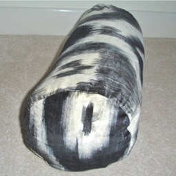 "Black Velvet Bolster Pillow Cover 18"" Cream Cylinder 8x18 Round Ended End Cushion Sham Case 8" - thumbnail 3