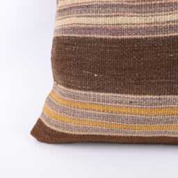 Handwoven Turkish Kilim Pillow Cover Vintage Wool Throw - 16''x16'' - thumbnail 2