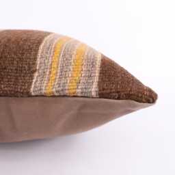 Handwoven Turkish Kilim Pillow Cover Vintage Wool Throw - 16''x16'' - thumbnail 4