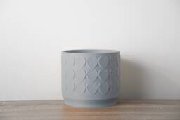 "Heart Planter With Drainage & Saucer in Gray, Cute 3D-Printed Plant Pot, Small To Large Sizes 4"" 5"" 6"" 7"" 8" - thumbnail 1