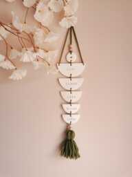 Personalized Family Wall Hanging - Clay Decoration Gift For Birth Wedding Valentine's Day - thumbnail 1