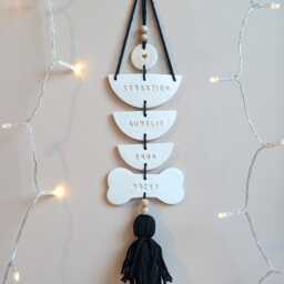 Personalized Family Wall Hanging - Clay Decoration Gift For Birth Wedding Valentine's Day - thumbnail 2