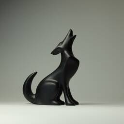 Wooden Wolf Sculpture - 19 - thumbnail 3