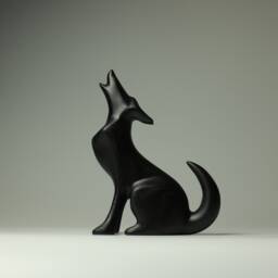 Wooden Wolf Sculpture - 19 - thumbnail 1