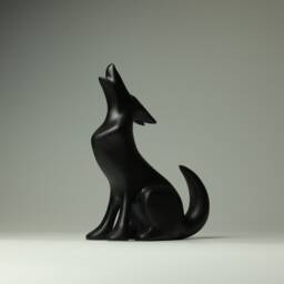 Wooden Wolf Sculpture - 19 - thumbnail 2