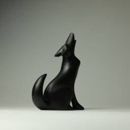 Wooden Wolf Sculpture - 19 - thumbnail 4