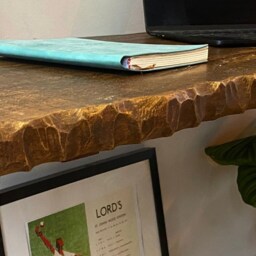 For??t L-Shape Corner Live Edge Industrial Rustic Hairpin Leg Desk Table Handcrafted With Solid Wood - thumbnail 2
