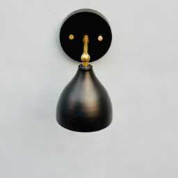50S 60S Modern Mid Century Industrial Lighting Handmade Black & Brass Wall Sconce Home Decor Bright Light - thumbnail 2