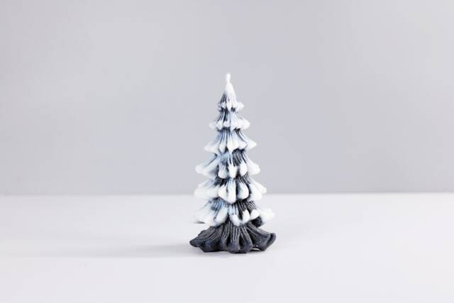 Medium Snowy Christmas Tree Candle - image 1