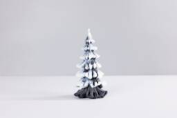 Medium Snowy Christmas Tree Candle - thumbnail 1