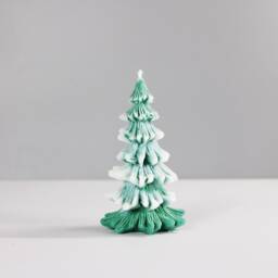 Medium Snowy Christmas Tree Candle - thumbnail 4
