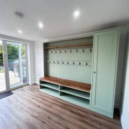 Bespoke Entryway Bench With Coat Rack & Shoe Storage - thumbnail 3