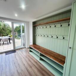 Bespoke Entryway Bench With Coat Rack & Shoe Storage - thumbnail 2