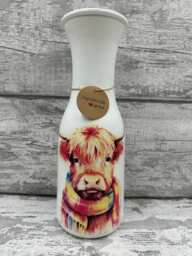 Highland Cow Vase - Decouoage, Vase, Gift, Home Gifts , Highland Decor - thumbnail 1