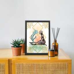 The Dreamer Original Artwork, Zen Wall Art, A4 Poster Print, Pagan, Celestial Wiccan, Spiritual - thumbnail 2